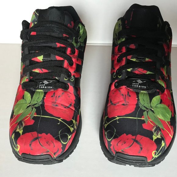 adidas zx flux red roses